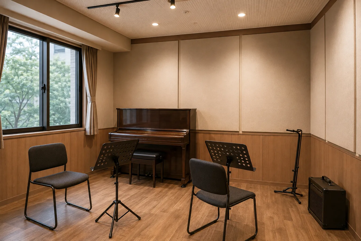 防音設備の整った公共の音楽室